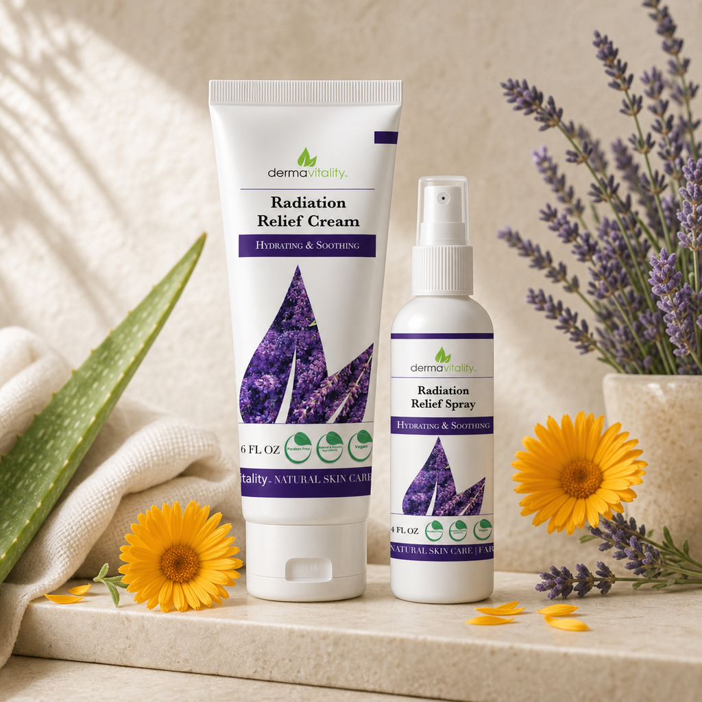 Dermavitality Radiation Relief Cream and Spray with soothing botanicals